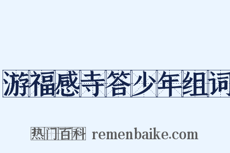 游福感寺答少年组词是什么意思的图片